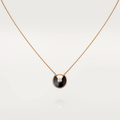 [BIJOUX] COLLIER AMULETTE OR ROSE ONYX