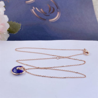 [BIJOUX]AMULETTE ROSE GOLD AGATE NECKLACE