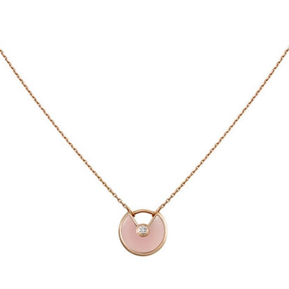 [BIJOUX]AMULETTE ROSE GOLD PINK MOP NECKLACE