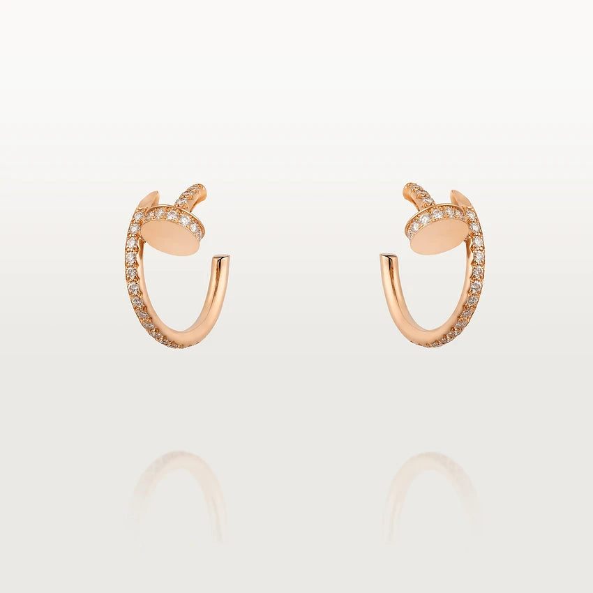 [BIJOUX]JUSTE EARRINGS 12.75MM PINK GOLD DIAMOND
