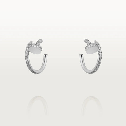 [BIJOUX]JUSTE EARRINGS 12.75MM SILVER DIAMOND