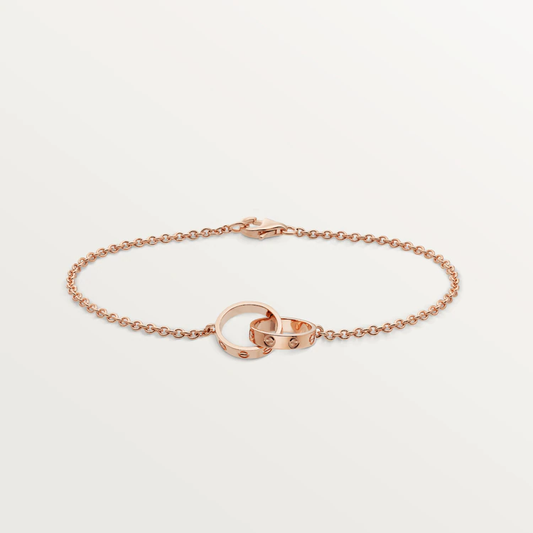 [BIJOUX]BRACELET AMOUR DOUBLE ANNEAU