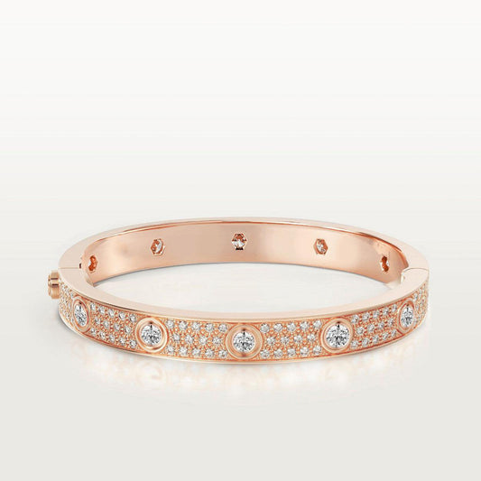 [BIJOUX] BRACELET LOVE 6.1MM PAVÉ DIAMANTS 10 GROS DIAMANTS