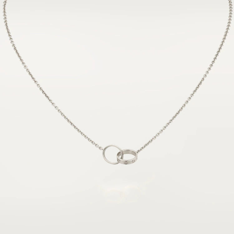[BIJOUX]LOVE NECKLACE PINK GOLD AND SILVER