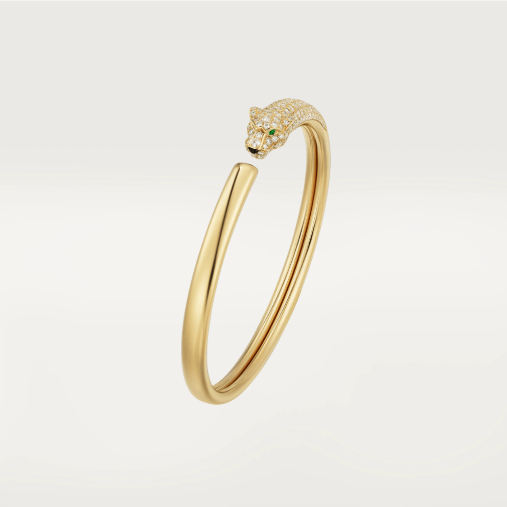 [BIJOUX]PANTHERE GOLD DIAMOND OPEN BRACELET