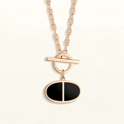 [BIJOUX]CHAINE VERSO BLACK CERAMIC NECKLACE