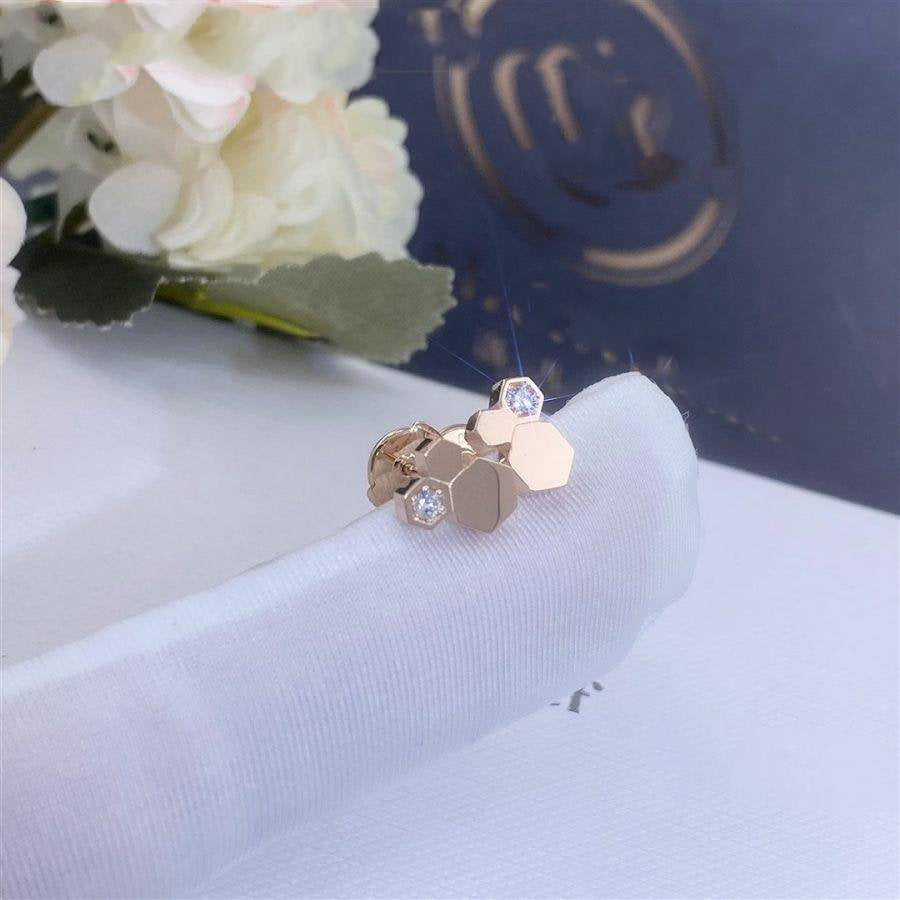 [BIJOUX]BEE LOVE PINK GOLD DIAMOND EARRINGS