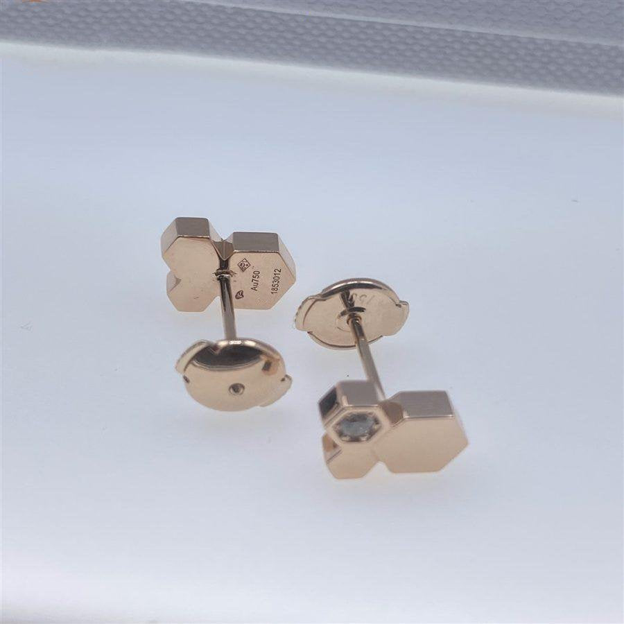 [BIJOUX]BEE LOVE PINK GOLD DIAMOND EARRINGS
