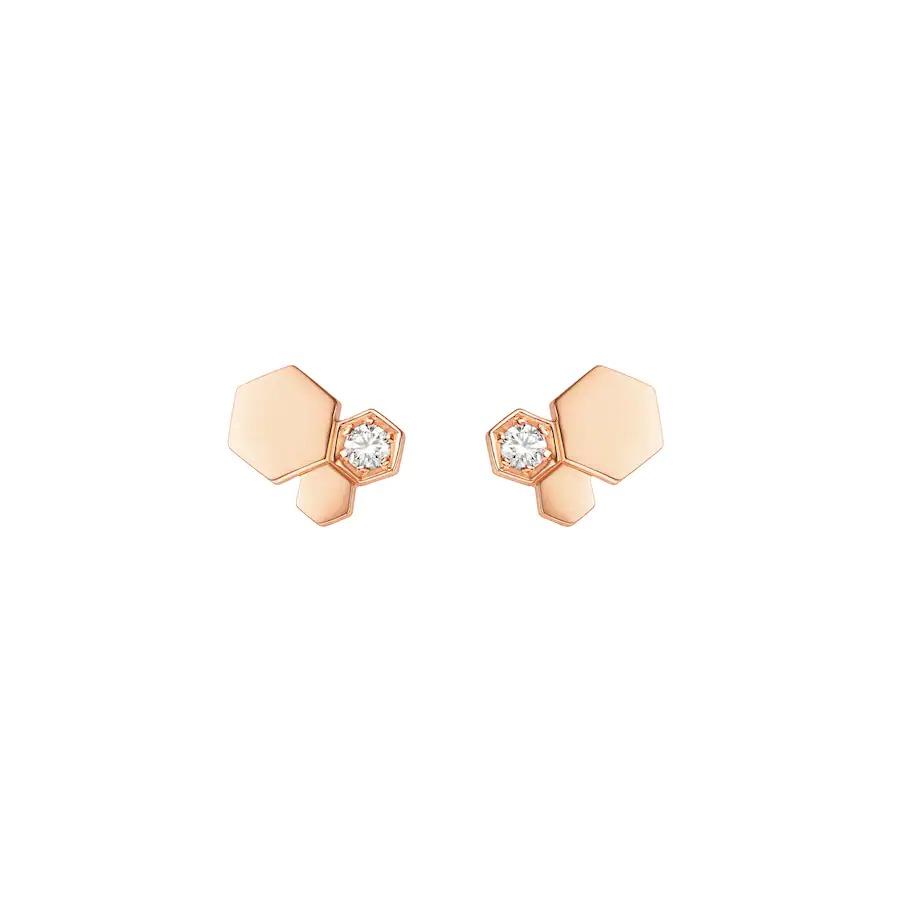 [BIJOUX]BEE LOVE PINK GOLD DIAMOND EARRINGS