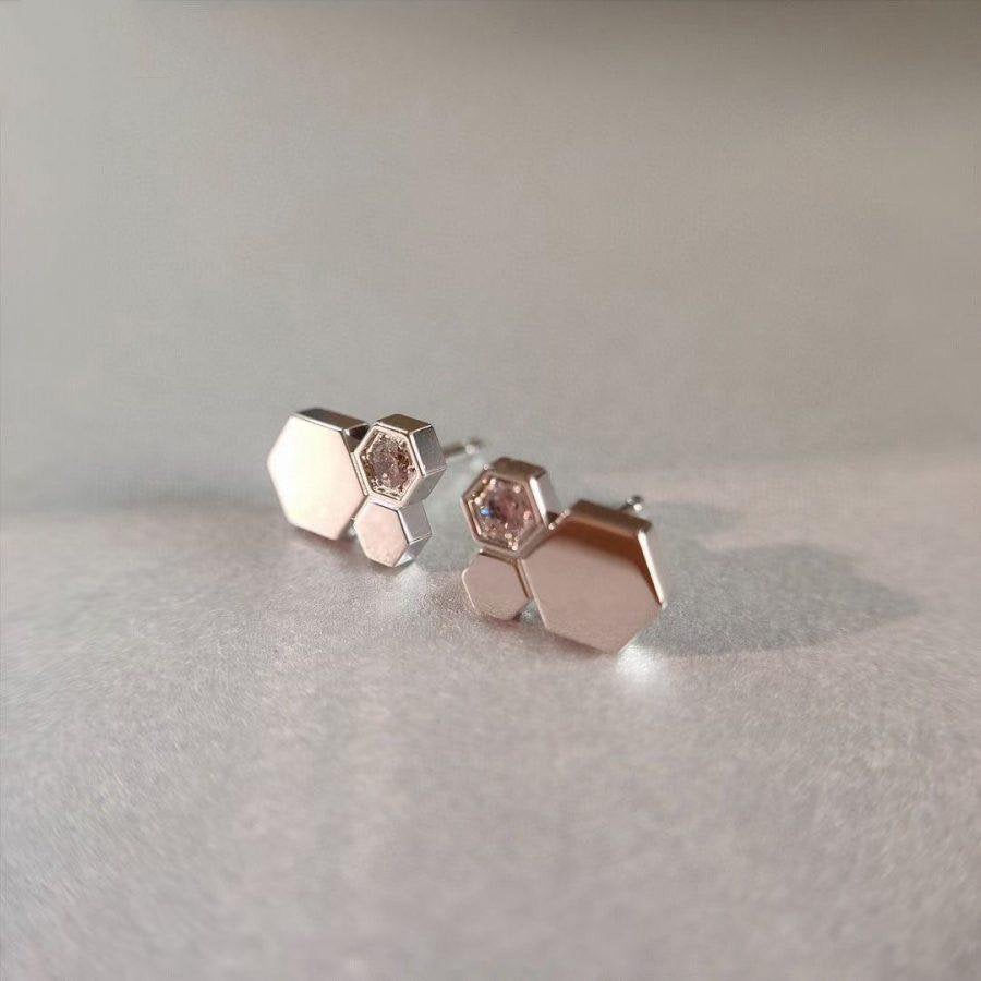 [BIJOUX]BEE LOVE SILVER DIAMOND EARRINGS