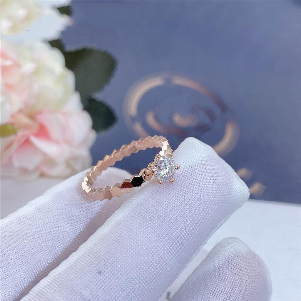 [BIJOUX]BEE LOVE RING PINK GOLD 1 DIAMOND
