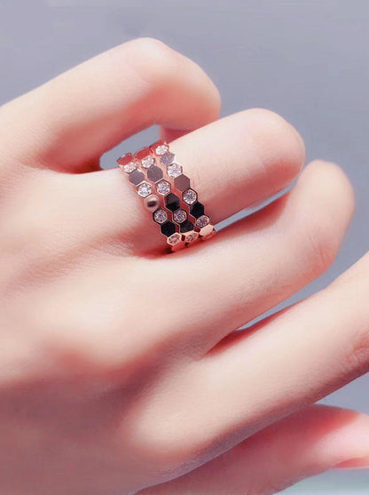 [BIJOUX]BEE LOVE RING PINK GOLD DIAMOND