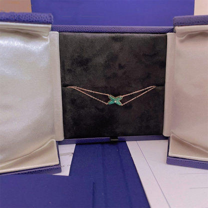 [BIJOUX]JEUX ブレスレット マラカイト ピンクゴールド 1 ダイヤモンド