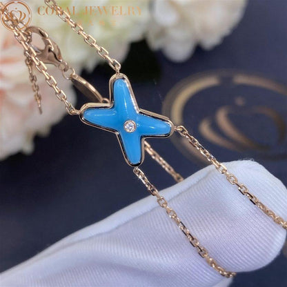 [BIJOUX]JEUX ブレスレット ターコイズピンクゴールド 1ダイヤモンド