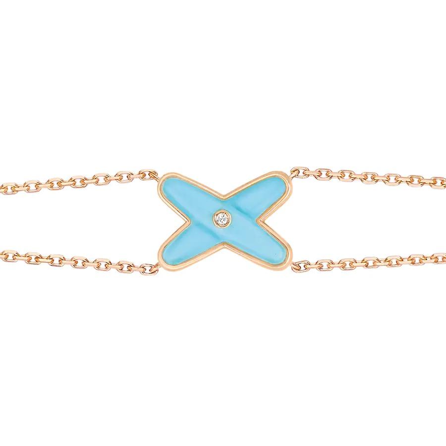 [BIJOUX]JEUX BRACELET TURQUOISE PINK GOLD 1 DIAMOND