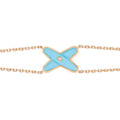 [BIJOUX]JEUX BRACELET TURQUOISE PINK GOLD 1 DIAMOND