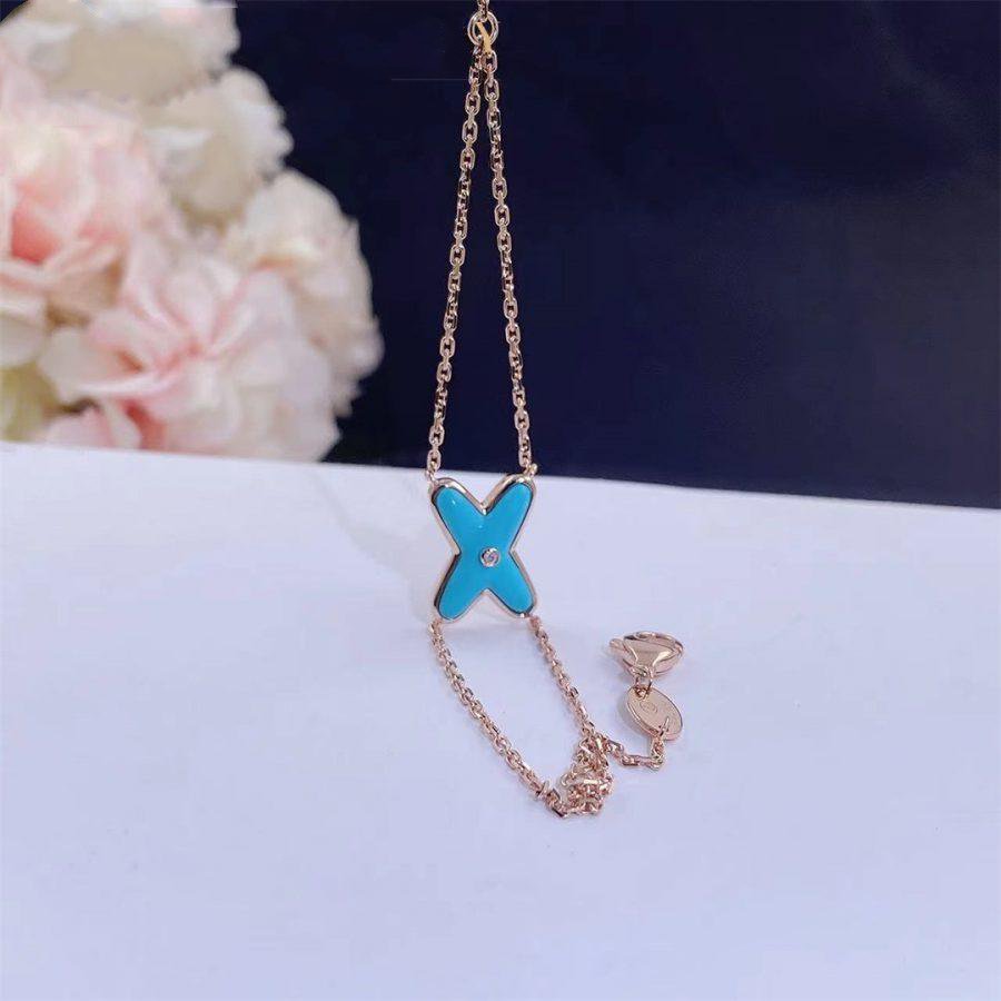[BIJOUX]JEUX BRACELET TURQUOISE PINK GOLD 1 DIAMOND