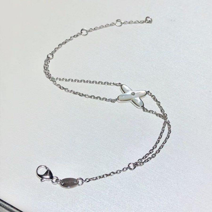 [BIJOUX]JEUX BRACELET WHITE MOP SILVER 1 DIAMOND