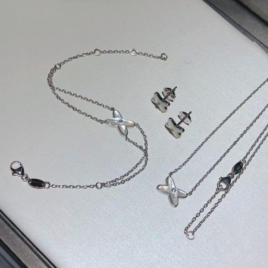 [BIJOUX]JEUX ブレスレット ホワイト モップ シルバー 1 ダイヤモンド