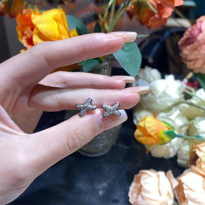 [BIJOUX]JEUX DE SILVER DIAMOND EARRINGS