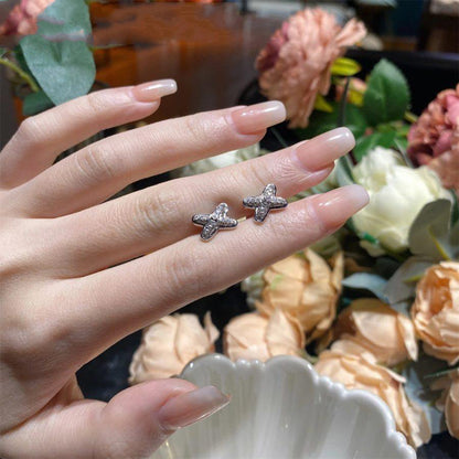 [BIJOUX]JEUX DE SILVER DIAMOND EARRINGS