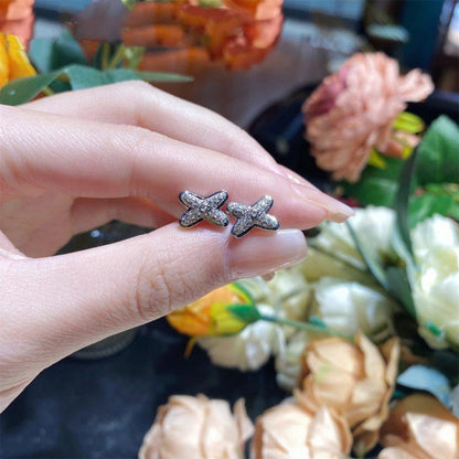 [BIJOUX]JEUX DE SILVER DIAMOND EARRINGS