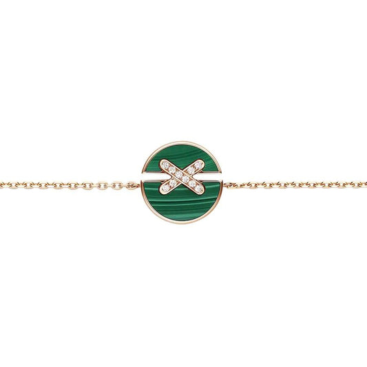 [BIJOUX]JEUX DE BRACELET MALACHITE PINK GOLD DIAMONDS