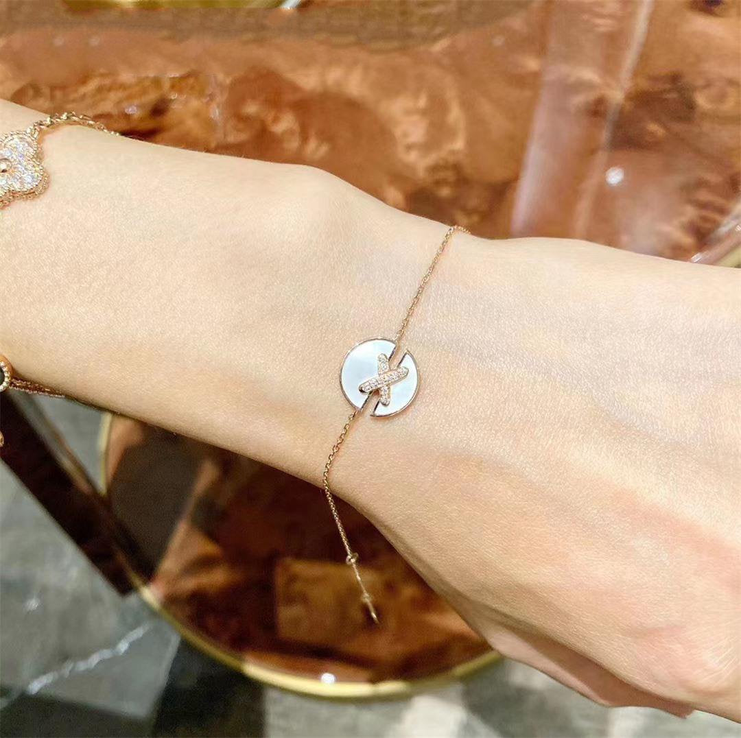 [BIJOUX]JEUX DE BRACELET MOP OR ROSE DIAMANTS