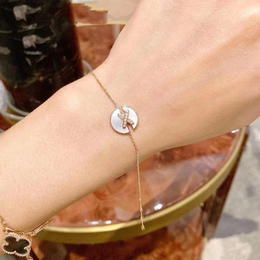 [BIJOUX]JEUX DE BRACELET MOP OR ROSE DIAMANTS