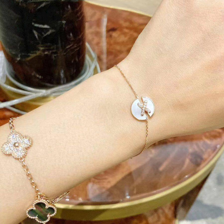 [BIJOUX]JEUX DE BRACELET MOP OR ROSE DIAMANTS