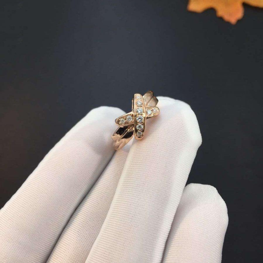 [BIJOUX]BAGUE JEUX DE DIAMANT OR ROSE