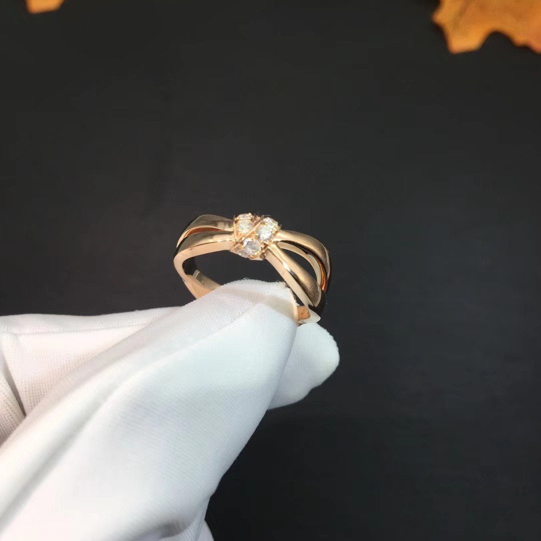 [BIJOUX]LIENS RING PINK GOLD DIAMOND
