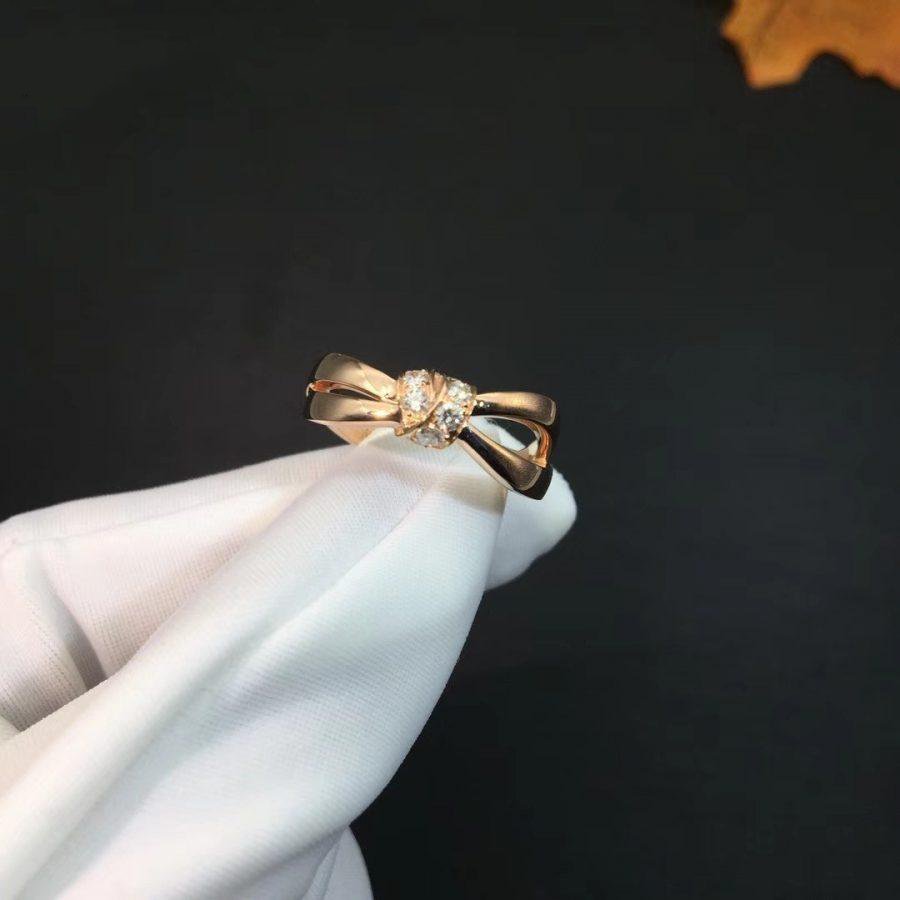 [BIJOUX]BAGUE LIENS OR ROSE DIAMANT