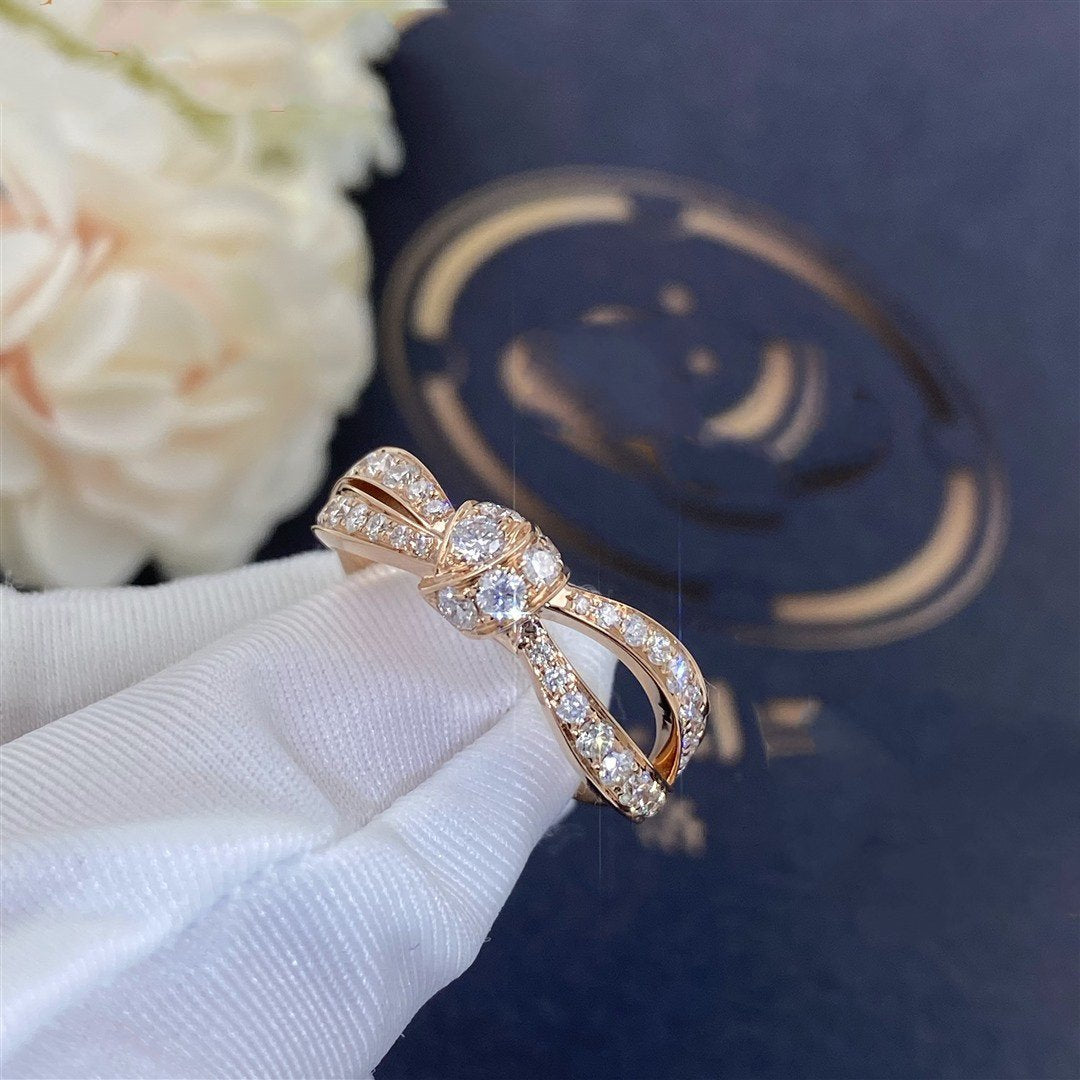 [BIJOUX]BAGUE LIENS OR ROSE DIAMANT