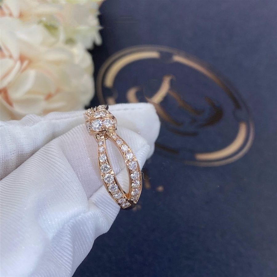 [BIJOUX]BAGUE LIENS OR ROSE DIAMANT