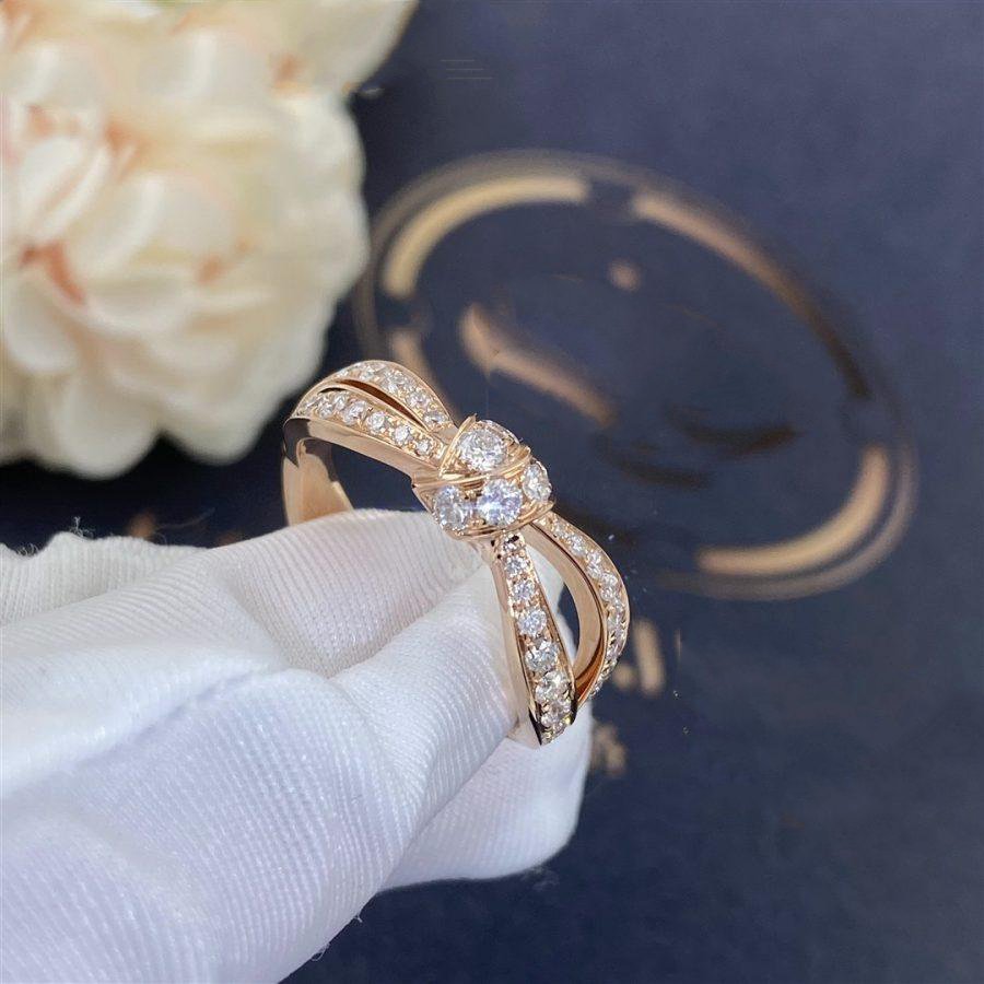 [BIJOUX]BAGUE LIENS OR ROSE DIAMANT