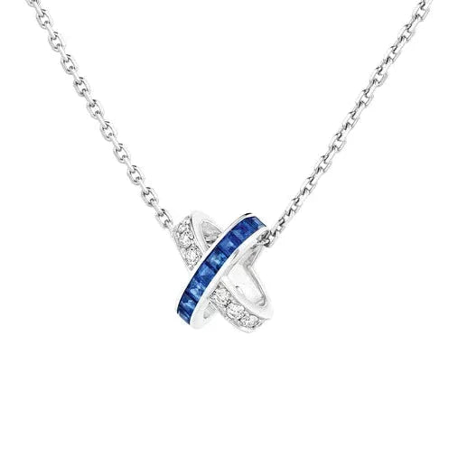 [BIJOUX]COLLIER LIENS DIAMANT ARGENT