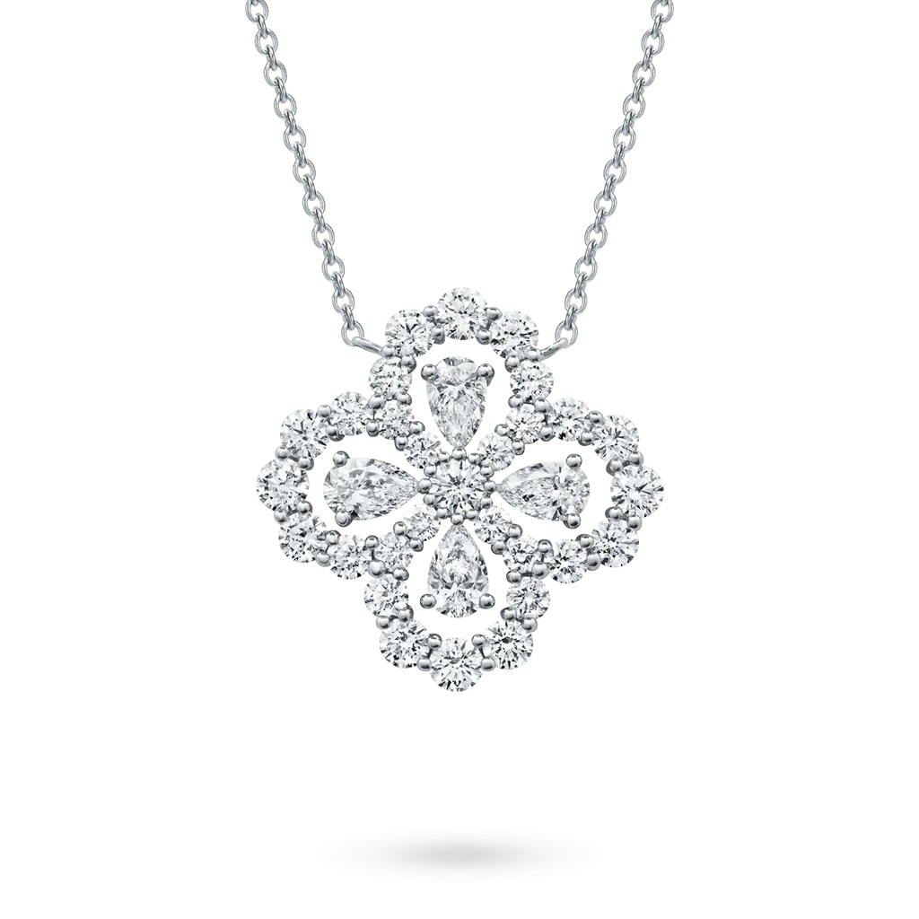 [BIJOUX]LOOP NECKLACE FULL MOTIF DIAMOND 16MM MULTIPLE COLORS