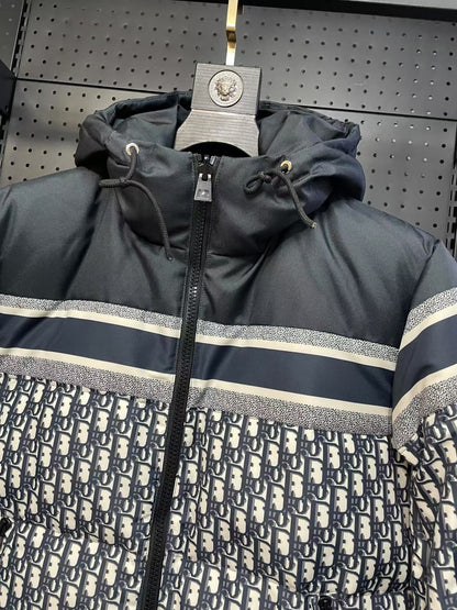 [BIJOUX]FW21 ALL-OVER PRINT REVERSIBLE HOODED COTTON JACKE BLACK