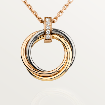 [BIJOUX]TRINITY NECKLACE GOLD  DIAMONDS