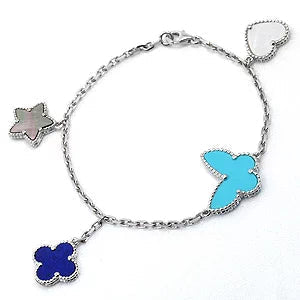 [Topon]LUCKY SPRING SILVER BRACELET 4 MOTIF