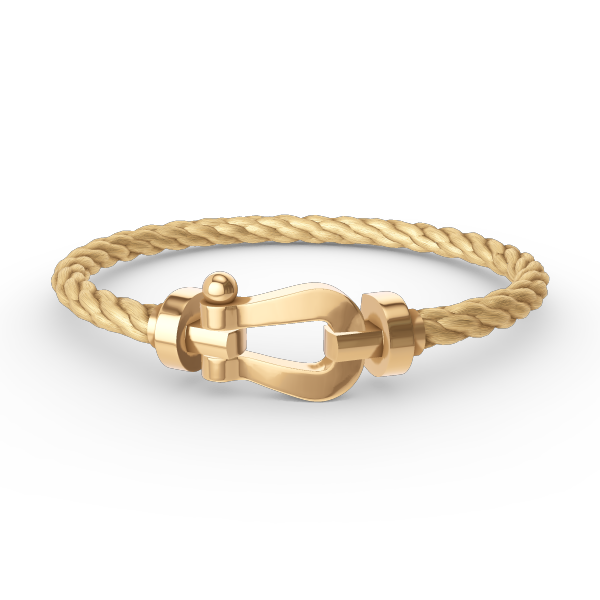 [BIJOUX]BRACELET FORCE FER A CHEVAL LARGE SANS DIAMANT OR