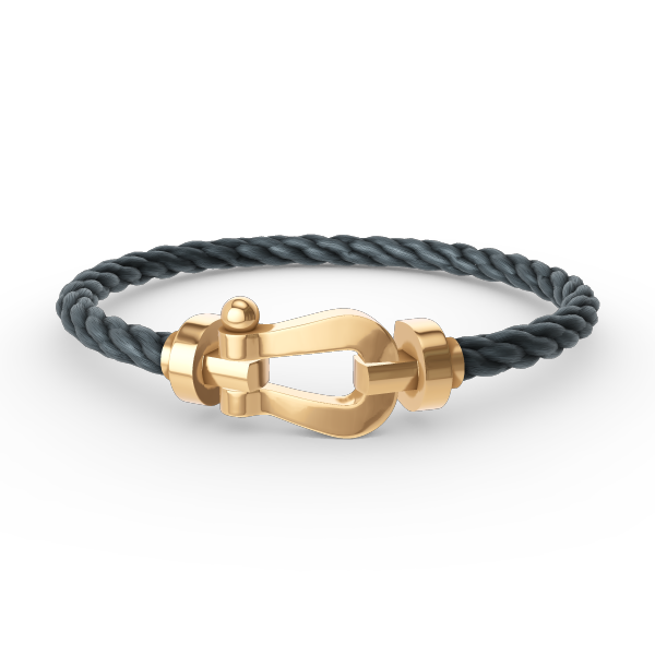 [BIJOUX]BRACELET FORCE FER A CHEVAL LARGE SANS DIAMANT OR