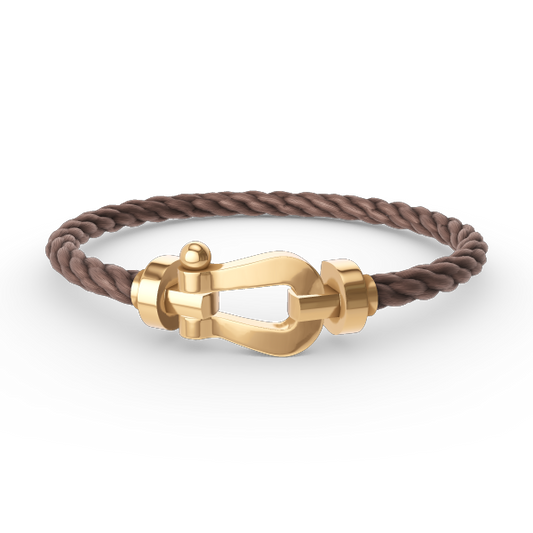 [BIJOUX]BRACELET FORCE FER A CHEVAL LARGE SANS DIAMANT OR