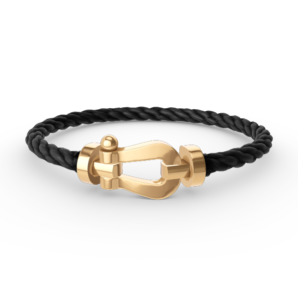 [BIJOUX]BRACELET FORCE FER A CHEVAL LARGE SANS DIAMANT OR