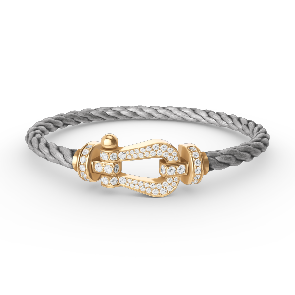 [BIJOUX]BRACELET FORCE GRAND FER À CHEVAL ENTIÈREMENT DIAMANT OR