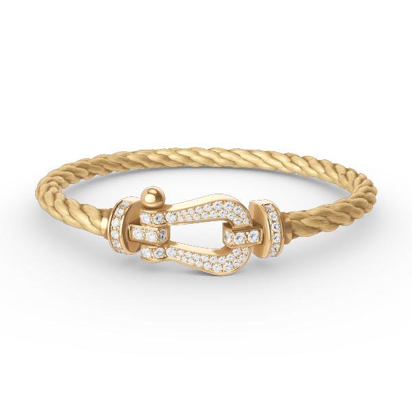 [BIJOUX]BRACELET FORCE GRAND FER À CHEVAL ENTIÈREMENT DIAMANT OR
