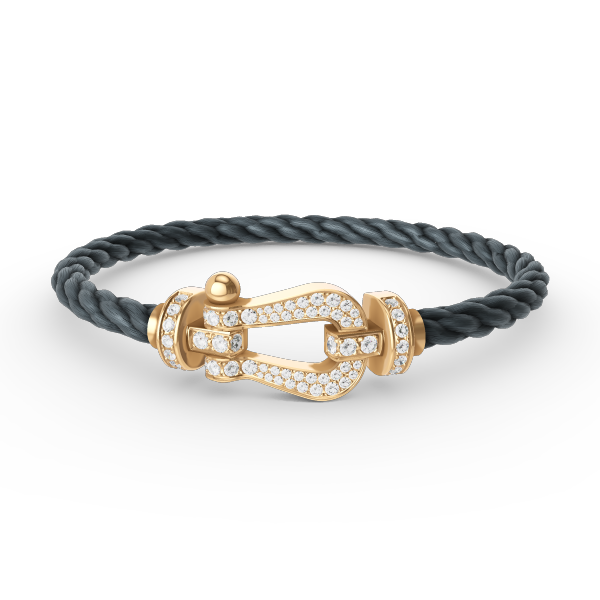 [BIJOUX]BRACELET FORCE GRAND FER À CHEVAL ENTIÈREMENT DIAMANT OR