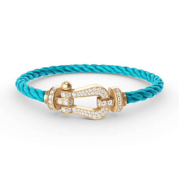[BIJOUX]BRACELET FORCE GRAND FER À CHEVAL ENTIÈREMENT DIAMANT OR
