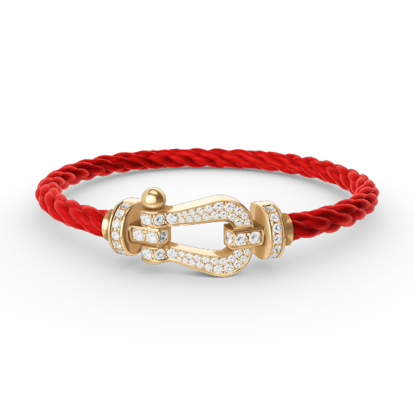 [BIJOUX]BRACELET FORCE GRAND FER À CHEVAL ENTIÈREMENT DIAMANT OR